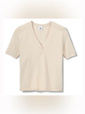 CAbi Campus Pullover. NWOT. Large. V-Neck Henley Top